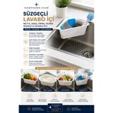Northern Star Süzgeçli Lavabo Içi Meyve Sebze Pirinç Yıkama Süzgeci Çöp Süzgeci Düzenleyici