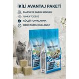 Northland 10 lt x 2 Adet Doğal Bentonit Kedi Kumu Marsilya Sabun Kokulu %99.9 Tozsuz Güçlü Topaklanma