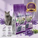 Northland Doğal Bentonit Kedi Kumu 10 Lt x 2 Adet Lavanta Kokulu Güçlü Topaklanma Özelliği ile Tozsuz