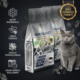 Northland Doğal Bentonit Kedi Kumu Aktif Karbonlu Kedi Kumu 10 LT X 2 ADET
