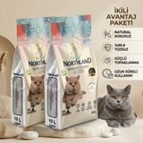 Northland Doğal Bentonite Natural Kokusuz Kedi Kumu 10 Lt x 2 Adet