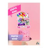 north&peak Kişiye Özel İsimli Gabby Dollhouse Temalı Doğum Günü Pasta Süsü - Cake Topper- İsimli Pasta Süsü