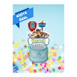 north&peak Kişiye Özel İsimli Paw Patrol Temalı Doğum Günü Pasta Süsü - Cake Topper- İsimli Pasta Süsü