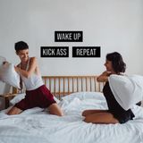 Northshire - Wake Up Kick Ass Repeat - Metal Poster Dekoratif Metal Dekor Duvar Tablo - Duvar Süsü