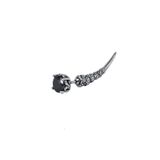 northstarshop Tekli Vintage Uzun Spike Gotik Çivi S+ Kalite Zirkon Taşlı Motorcu 316l Erkek Çelik Küpe (Tekli)
