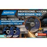 Norton Vulcan 125*1*22.2 Inox Keme Taşı - 25 ADET