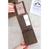 Norvi Leather Bozuk Para Gözlü Hakiki Deri Cüzdan Acı Kahverengi 1032 Acı Kahverengi