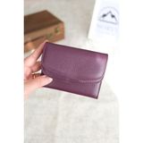 Norvi Leather Bozuk Para ve Bol Kartlık Bölmeli Hakiki Deri Küçük Kadın Cüzdanı 1181 - Mor