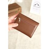 Norvi Leather Bozuk Para ve Bol Kartlık Bölmeli Hakiki Deri Küçük Kadın Cüzdanı 1181 - Taba