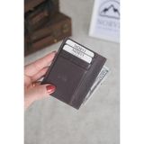 Norvi Leather Çift Taraflı Unisex Hakiki Deri Kartlık Gri Gri