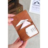 Norvi Leather Hakiki Deri Erkek Kartlık Cüzdan Taba Taba