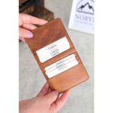 Norvi Leather Hakiki Deri İnce Kartlık Taba Taba
