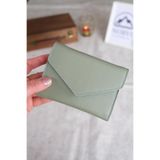 Norvi Leather Hakiki Deri Zarf Cüzdan Mint Yeşili 1216 Mint Yeşili