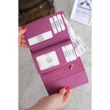 Norvi Leather Saraciye Dikişli Çok Bölmeli Hakiki Deri Cüzdan Kadın Pembe 1065 Pembe