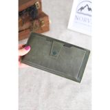 Norvi Leather Telefon Bölmeli Hakiki Deri Fermuarlı Cüzdan Yeşil 1163 Yeşil