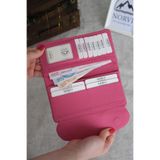Norvi Leather Telefon Bölmeli Hakiki Deri Kadın Cüzdan Pembe 1055 Pembe