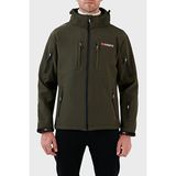 Norway Geographical Rüzgara Dayanıklı Softshell Kapüşonlu Outdoor Mont Erkek Mont Tunar - Haki - 2XL