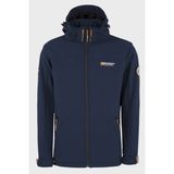 Norway Geographical Rüzgara ve Suya Dayanıklı Çıkarılabilir Kapüşonlu Softshell Mont Erkek Mont Takenı - 2XL - Lacivert