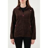 Norway Geographical Yumuşak Dokulu Soğuğa Dayanıklı Outdoor Polar Bayan Polar Upalıneb - XL - Kahverengi