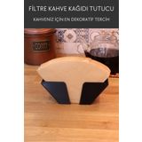 Nosa Mall Kahve Filtre Kağıdı Tutucu Düzenleyici Asılabilir Stand Siyah Filtre Kahve Kağıdı Tutucu Filtre