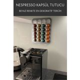 Nosa Mall Nespresso Ve Starbucks Uyumlu Duvar Tipi Kapsül Kahve Standı Tutacağı Beyaz Kapsül Tutucu Kapsül nsmespresso05