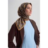 Nöşre Design Pamuk İpek Eşarp İç Göstermez Kırışmaz 4Mevsim Rahat Kaymayan Soft Pamuk Eşarp 90x90