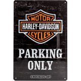 Nostalgic-Art 22231 Harley-Davidson – Parking only, sac levha 20 x 30 cm