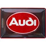Nostalgic-Art 22326 Retro Sac Levha Audi – Logo Red Shine – Araç Aksesuar Fikri için Hediye Fikri Metal, Vintage Tasarım, 20 x 30 cm