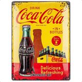 Nostalgic-Art 23195 Coca-Cola – Bottles Sarı, Sac Levha 30 x 40 cm - 41 Delft Blue