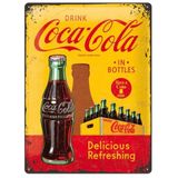 Nostalgic-Art 23195 Coca-Cola – Bottles Sarı, sac levha 30 x 40 cm