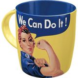 Nostalgic Art 43013 Retro Kahve Fincanı We Can Do It, Büyük Fincan, Harika Abd Motifli, Vintage Sevenler Için Hediye Fikri, 330 ml - Renkli