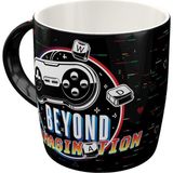 Nostalgic-Art 43064 Retro Kahve Kupası Gaming Beyond Imagination – Oyuncular Için Hediye Fikri, Komik Büyük Seramik Fincan, Sözlü, 330 Mililitre - Renkli