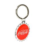 Nostalgic-Art 48011 Coca-Cola – Logo Red Crown Cap, anahtarlık yuvarlak 4 cm