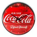 Nostalgic-Art 51074 Coca-Cola – Logo Red refresh kendin yap, duvar saati 31 cm