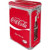 Nostalgic-Art Coca-Cola - Refresh Yourself Klips Kapaklı Metal Saklama Kutusu 1,3 L - Çok Renkli