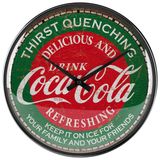 Nostalgic-Art Coca-Cola Thirst Quenching Green Duvar Saati 31 cm Yeşil Yuvarlak