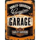 Nostalgic-Art Harley-Davidson – Garaj – Motosiklet Hayranları İçin Hediye Fikri, Retro Sac Levha, Metal, Vintage Tasarım, Dekorasyon İçin, 30 X 40 Cm