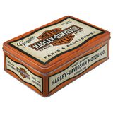 Nostalgic-Art Harley-Davidson retro saklama kabı, düz, 2,5 l, parçalar ve aksesuarlar, bisikletçiler için hediye fikri, kapaklı sac kutu, vintage tasarım