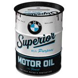 Nostalgic-Art Nostaljik Sanat BMW Üstün Motor Yağı Para Kutusu BMW Hayranları için Hediyeler Metal Kumbara Vintage Teneke Para Kutusu