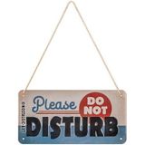 Nostalgic-Art Retro Asma Levha Do Not Disturb – Hediye fikri olarak uyarı levhası Metal, Dekorasyon için vintage tasarım, 10 x 20 cm