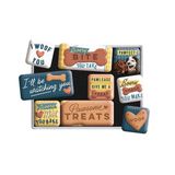 Nostalgic-Art Retro buzdolabı mıknatısları, 9 adet, Every Bite You Take Dog Treats – Köpek sahipleri için hediye fikri, mıknatıslı tahta için mıknatıslı set, vintage tasarım