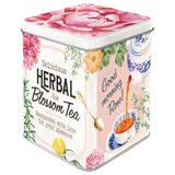 Nostalgic-Art Retro Çay Kutusu, 100 g, Bitkisel Çiçek Çayı – Çay severler için hediye fikri, çay ve çay poşeti saklamak için, Vintage tasarım