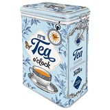 Nostalgic-Art Retro çay kutusu, 1,3 l, klasik çay, çay severler için hediye fikri, aroma kapaklı sac kutu, vintage tasarım