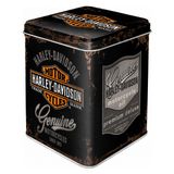 Nostalgic-Art Retro çay kutusu, Harley-Davidson – Genuine logosu – Bisikletçiler için hediye fikri, çay ve çay poşeti saklama, vintage dekorasyon, 100 g