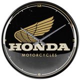 Nostalgic-Art Retro duvar saati, Ø 31 cm, Honda MC – Motosikletler – Honda aksesuar hayranları için hediye fikri, orijinal lisanslı ürün (OLP), büyük mutfak saati, vintage tasarım