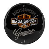 Nostalgic-Art Retro duvar saati, Harley-Davidson Genuine – Motosiklet hayranları için hediye fikri, büyük mutfak saati, dekorasyon için vintage tasarım, çap 31 cm