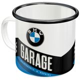 Nostalgic-Art Retro emaye fincan, 360 ml, orijinal lisanslı ürün (OLP), BMW – Garaj – BMW aksesuar hayranları için hediye fikri, kamp kupası, vintage tasarım