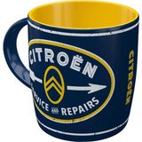 Nostalgic-Art Retro Kahve Kupası, 330 Ml, Citroen – Servis ve Onarım – Citroen Aksesuar Hayranları Için Hediye Fikri, Orijinal Lisanslı Ürün (Olp), Kahve Için Seramik Fincan, Vintage Tasarım - Renkli