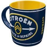 Nostalgic-Art Retro kahve kupası, 330 ml, Citroen – Servis ve onarım – Citroen aksesuar hayranları için hediye fikri, orijinal lisanslı ürün (OLP), kahve için seramik fincan, vintage tasarım