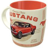 Nostalgic-Art Retro kahve kupası, 330 ml, Ford Mustang – GT 1967 Red – Ford aksesuar hayranları için hediye fikri, orijinal lisanslı ürün (OLP), seramik fincan, vintage tasarım